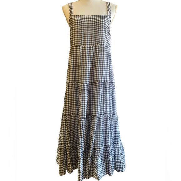Abercrombie & Fitch Dresses & Skirts - Abercrombie & Fitch Maxi DRESS black white gingham checkered sz L